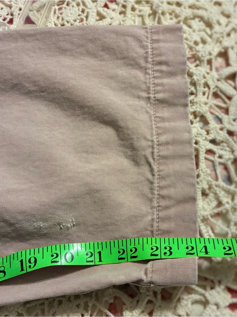 Free People Blush Pink Cropped Cargo Jeans with Braided Belt - Picture 11 of 11